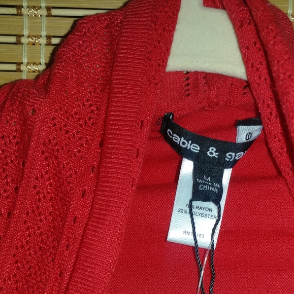 Cable & gauge cardigan, medium NWT - Picture 2 of 4